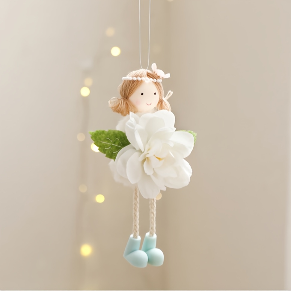 Large Flower Girl Pendant Keychain